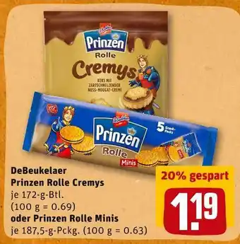 REWE Debeukelaer prinzen rolle cremys oder prinzen rolle minis Angebot