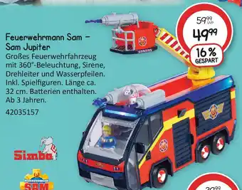 Vedes Simba Feuerwehrmann Sam - Sam Jupiter Angebot