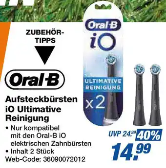 Expert Oral-B Aufsteckbürsten iO Ultimative Reinigung Angebot