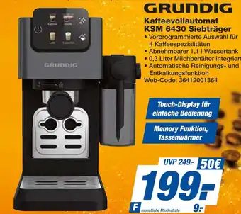 Expert Grundig kaffeevollautomat ksm 6430 siebträger Angebot
