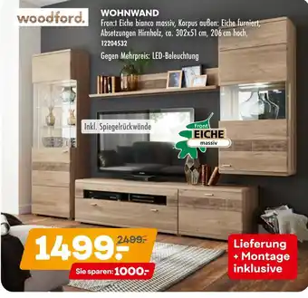 Möbel Kraft Woodford wohnwand Angebot