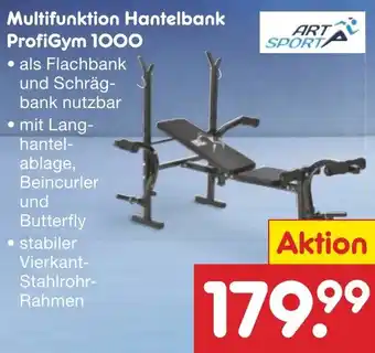 Netto Marken-Discount ART SPORT Multifunktion Hantelbank ProfiGym 1000 Angebot