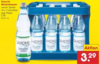 Netto Marken-Discount Saxonia Mineralwasser Angebot