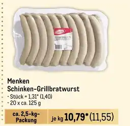 METRO Menken Schinken-Grillbratwurst Angebot