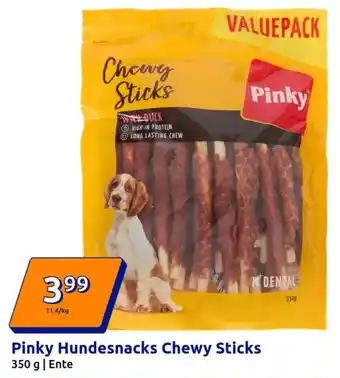 Action Pinky Hundesnacks Chewy Sticks Angebot