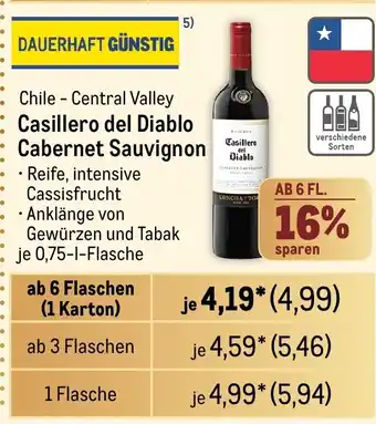 METRO Casillero del Diablo Cabernet Sauvignon Angebot