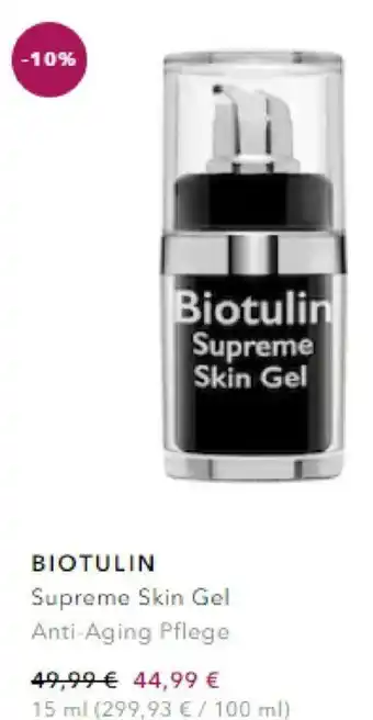 Douglas Biotulin Supreme Skin Gel Anti Aging Pflege 15ml Angebot