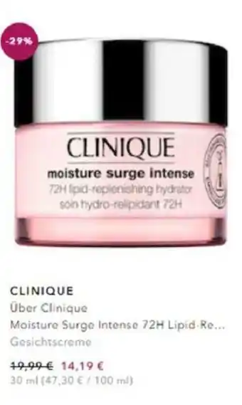 Douglas Clinique Über Moisture Surge Intense 72H Lipid Gesichtscreme 30ml Angebot