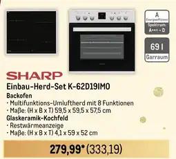 METRO SHARP Einbau-Herd-Set K-62D19IMO Backofen Angebot