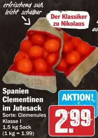 HIT Spanien Clementinen im Jutesack Angebot