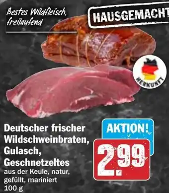 Hit Deutscher frischer Wildschweinbraten, Gulasch, Geschnetzeltes Angebot