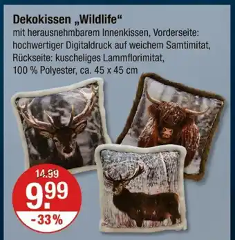V Markt Dekokissen wildlife Angebot
