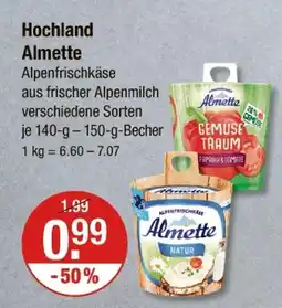 V Markt Hochland almette Angebot