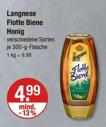 V Markt Langnese flotte biene honig Angebot