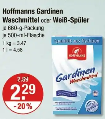 V Markt Hoffmanns gardinen waschmittel oder weiß-spüler Angebot