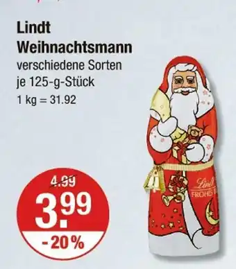 V Markt Lindt weihnachtsmann Angebot