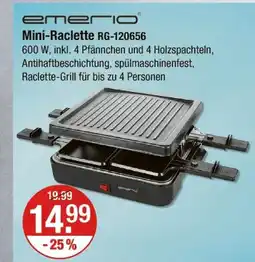 V Markt Emerio mini-raclette rg-120656 Angebot