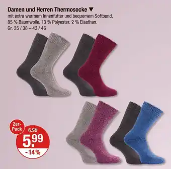 V Markt Damen und herren thermosocke Angebot