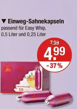 V Markt Einweg-sahnekapseln Angebot