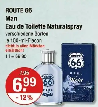 V Markt Route 66 man eau de toilette naturalspray Angebot