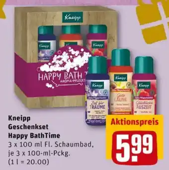 REWE PETZ Kneipp Geschenkset Happy BathTime 3x100ml Angebot