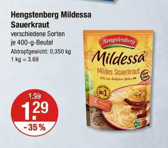 V Markt Hengstenberg mildessa sauerkraut Angebot