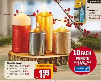 REWE PETZ Metallic Kerze Angebot