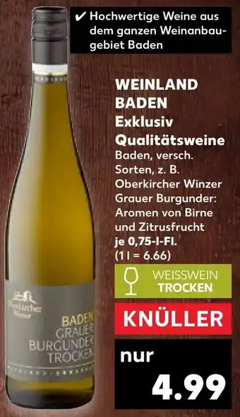 Kaufland WEINLAND BADEN Exklusiv Qualitätsweine Angebot