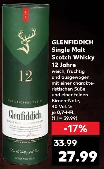 Kaufland GLENFIDDICH Single Malt Scotch Whisky 12 Jahre Angebot