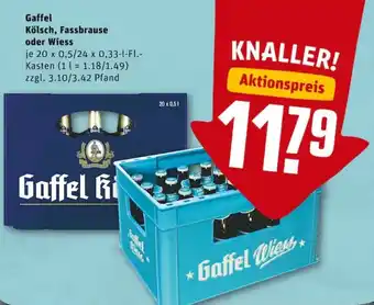 REWE PETZ Gaffel Kölsch, Fassbrause oder Weiss 20x0,5L/24x0,33L Angebot