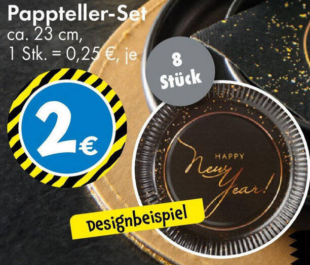 Pappteller-Set Angebot bei TEDi