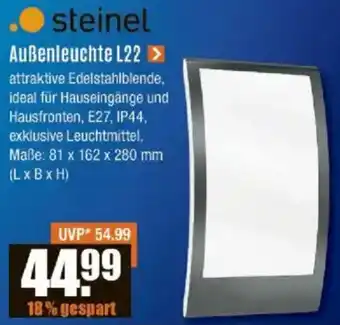 V Baumarkt steinel Außenleuchte L22 Angebot