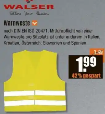 V Baumarkt WALSER Warnweste Angebot