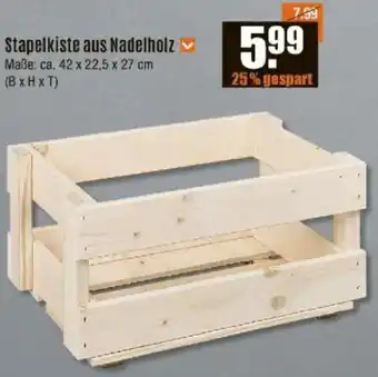 V Baumarkt Stapelkiste aus Nadelholz Angebot