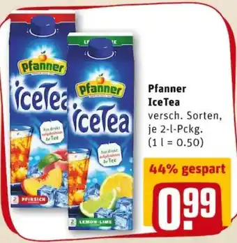 REWE PETZ Pfanner Ice Tea 2L Angebot