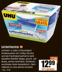 V Baumarkt UHU Luftentfeuchter Angebot