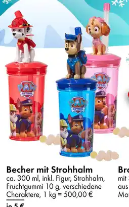 TEDi Paw patrol becher mit strohhalm Angebot