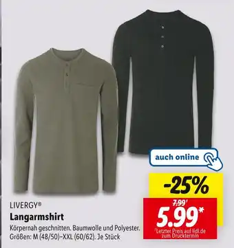 Lidl Livergy langarmshirt Angebot