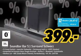 MEDIMAX JBL Soundbar Bar 5.1 Surround Schwarz Angebot