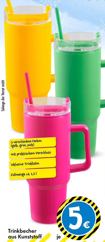 Trinkbecher aus Kunststoff Angebot bei TEDi