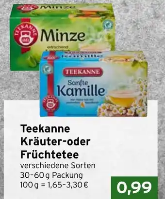 CAP Markt Teekanne Kräuter oder Früchtetee 30-60g Angebot