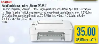 diska Canon Multifunktionsdrucker ,,Pixma TS3351" Angebot