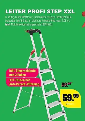 Leitermann Baumarkt Leiter Profi Step XXL Angebot