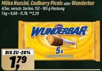 Simmel Milka Nussini, Cadburry Picnic oder Wunderbar Angebot