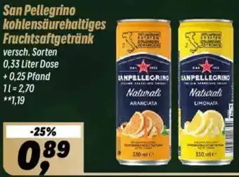 Simmel San Pellegrino kohlensäurehaltiges Fruchtsaftgetränk Angebot