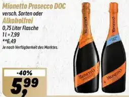 Simmel Mionetto Prosecco DOC oder Alkoholfrei Angebot