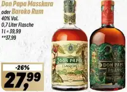 Simmel Don Papa Masskara oder Baroko Rum Angebot