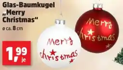 Thomas Philipps Glas-Baumkugel ,,Merry Christmas" Angebot