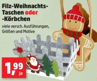 Thomas Philipps Filz-Weihnachts Taschen oder Körbchen Angebot