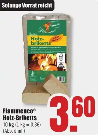 B1 Discount Baumarkt Flammenco Holz-Briketts Angebot